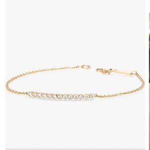 Zoe Chicco 14K Gold Diamond Bezel-Set Bar Chain Bracelet